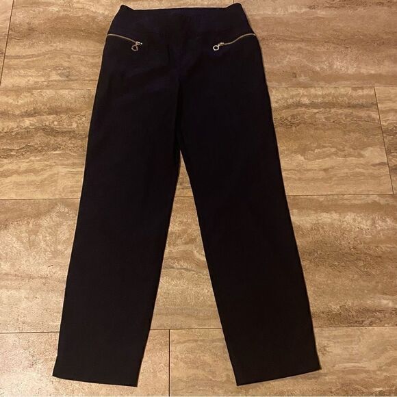 Susan Graver Women’s Knit Blue Size 4 Straight Leg Pull on Pants - Picture 1 of 9